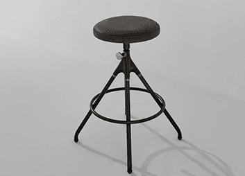 Akron Counter Stool With Leather Seat